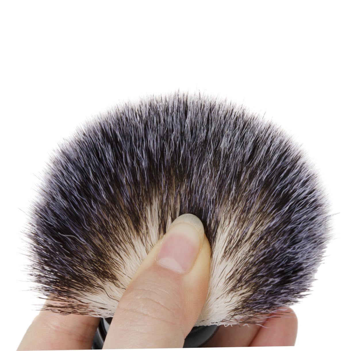 minkissy 1pc Synthetic Shave Brush Men Beard Bristles Cleaning Styling Handle Shaving