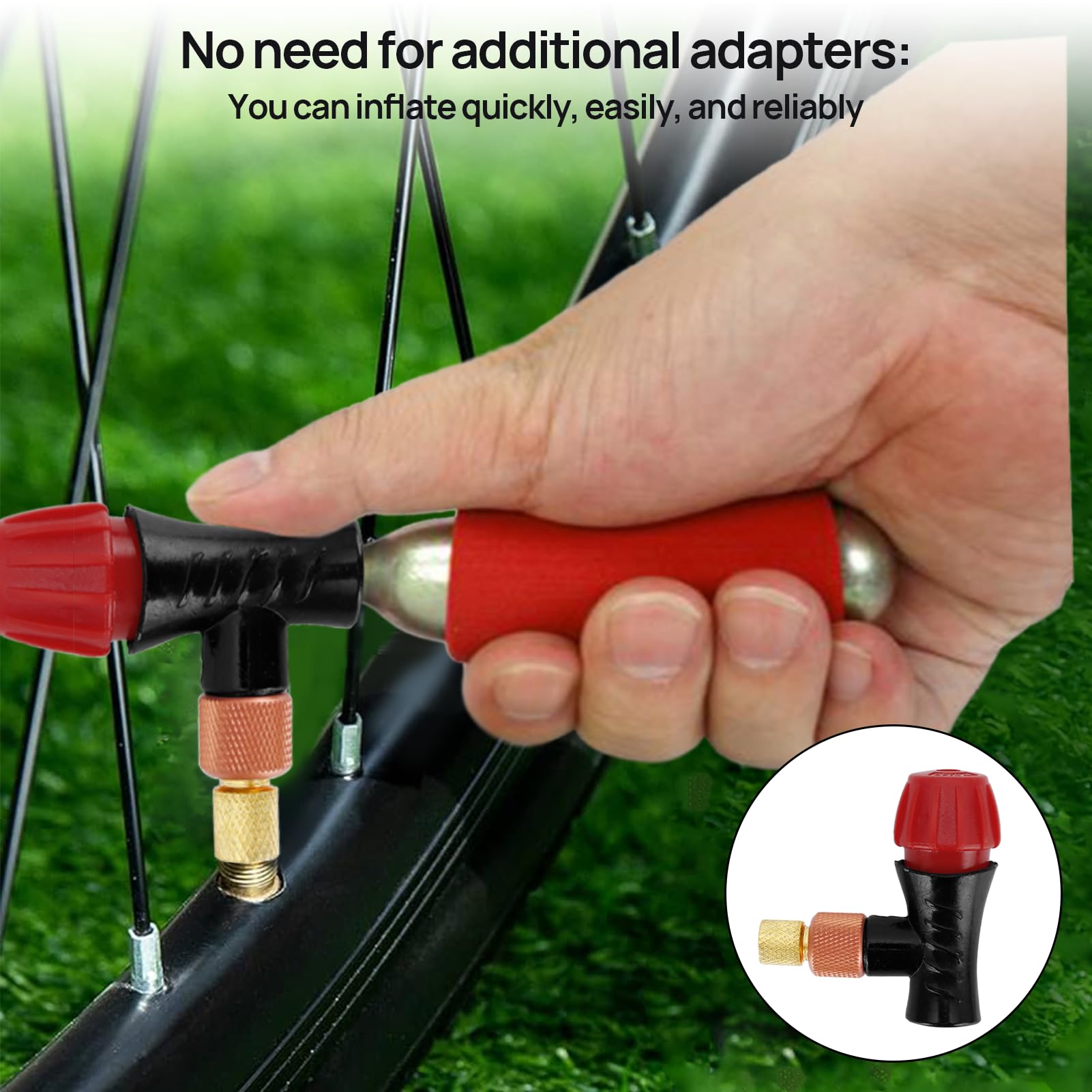 Adattatore Per Bomboletta CO2 Bici - Valvola Per Gonfiaggio Rapido, Compatibile Con MTB E Strada - Foto 9