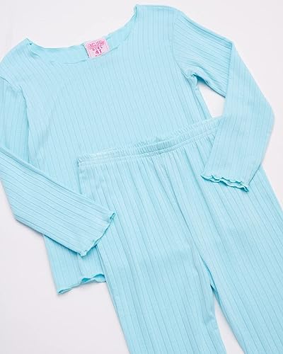 Miniatura 3 de Mon Petit Baby Girls' Pajama Set - 8 Piece Rib Knit Sleepwear Shirt and Jogger Pants (12M-7)