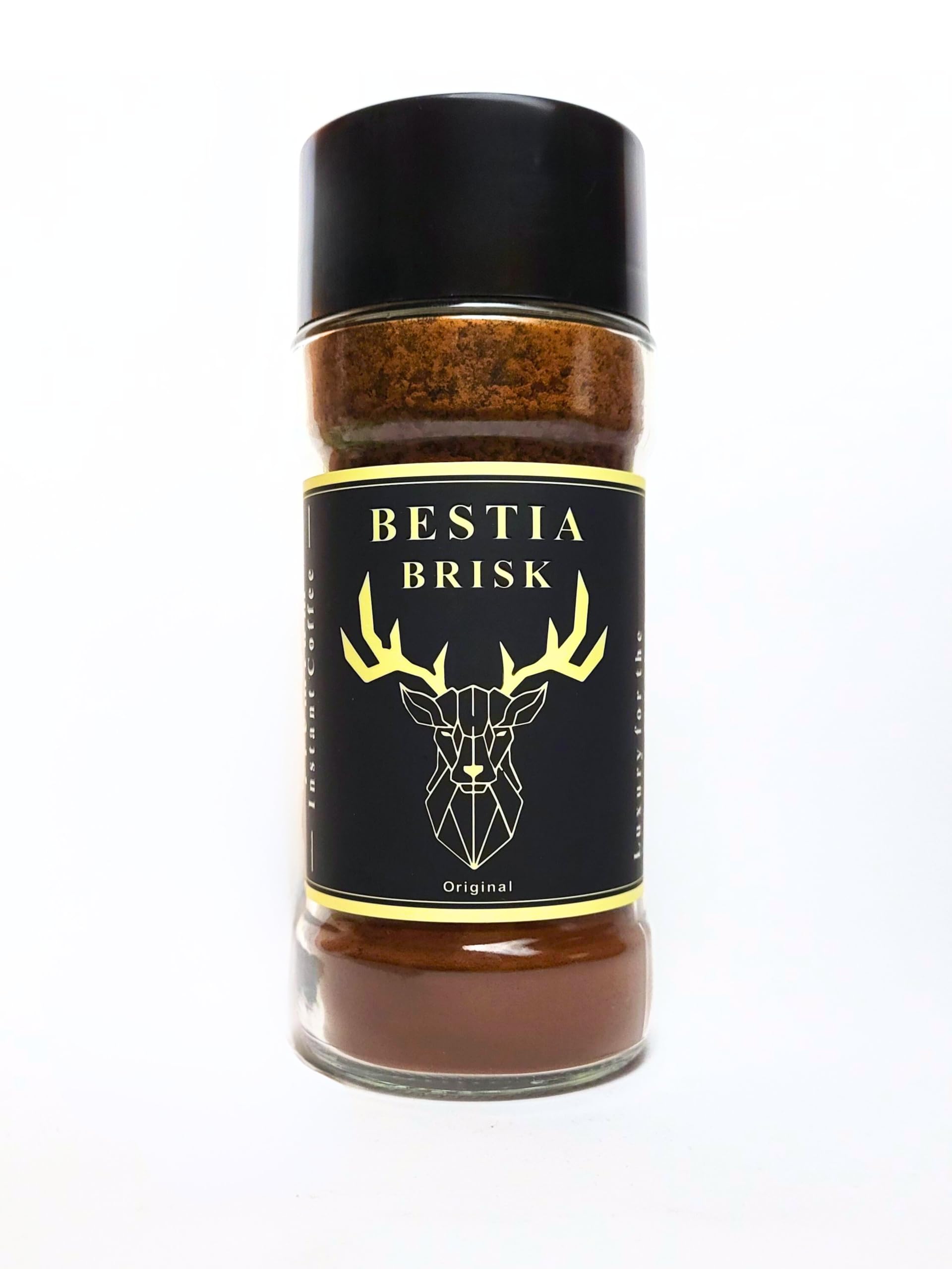 BESTIA BRISK Classic Strong Instant Coffee Glass Bottle, 4-6 Hours Caffeine, Chicory-Free, Preservative-Free, Slow Roasted For A Smooth Finish, 60% Arabica & 40% Robusta, Aaa Grade, 100G (B0DB9HYPS7) Amazon Price History, Amazon Price Tracker