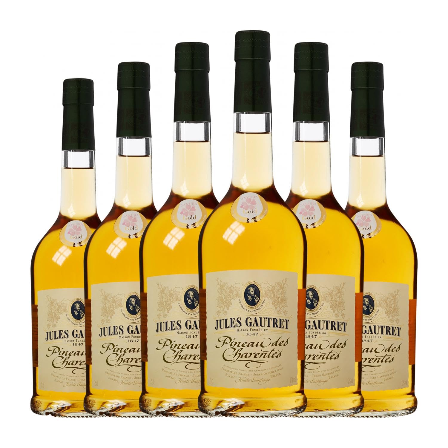 Licores Jules Gautret Pineau des Charentes Blanc 75 cl (Caja de 6 Botellas de 75 cl)