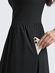 CRZ YOGA Square Neck Maxi Casual Dress | Removable Pads, Flowy, Side Pockets, Travel, Sleeveless, Outfits for Women