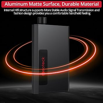 Neoteck Portable 3.5mm Headphone Amplifier, Headphone Amp | with Bluetooth 5.1 Receiver, Bass Boost Switch, 16-300 Ohm HiFi Earphone Amp, Aluminum Matte Surface