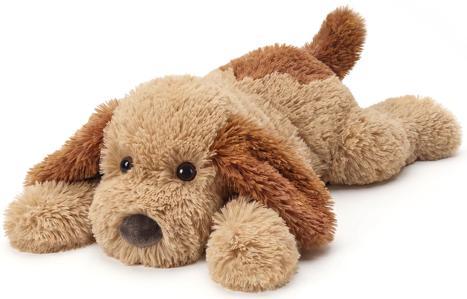 Animal de peluche con peso de 24 pulgadas para niños y adultos, peluche de perro apto para microondas