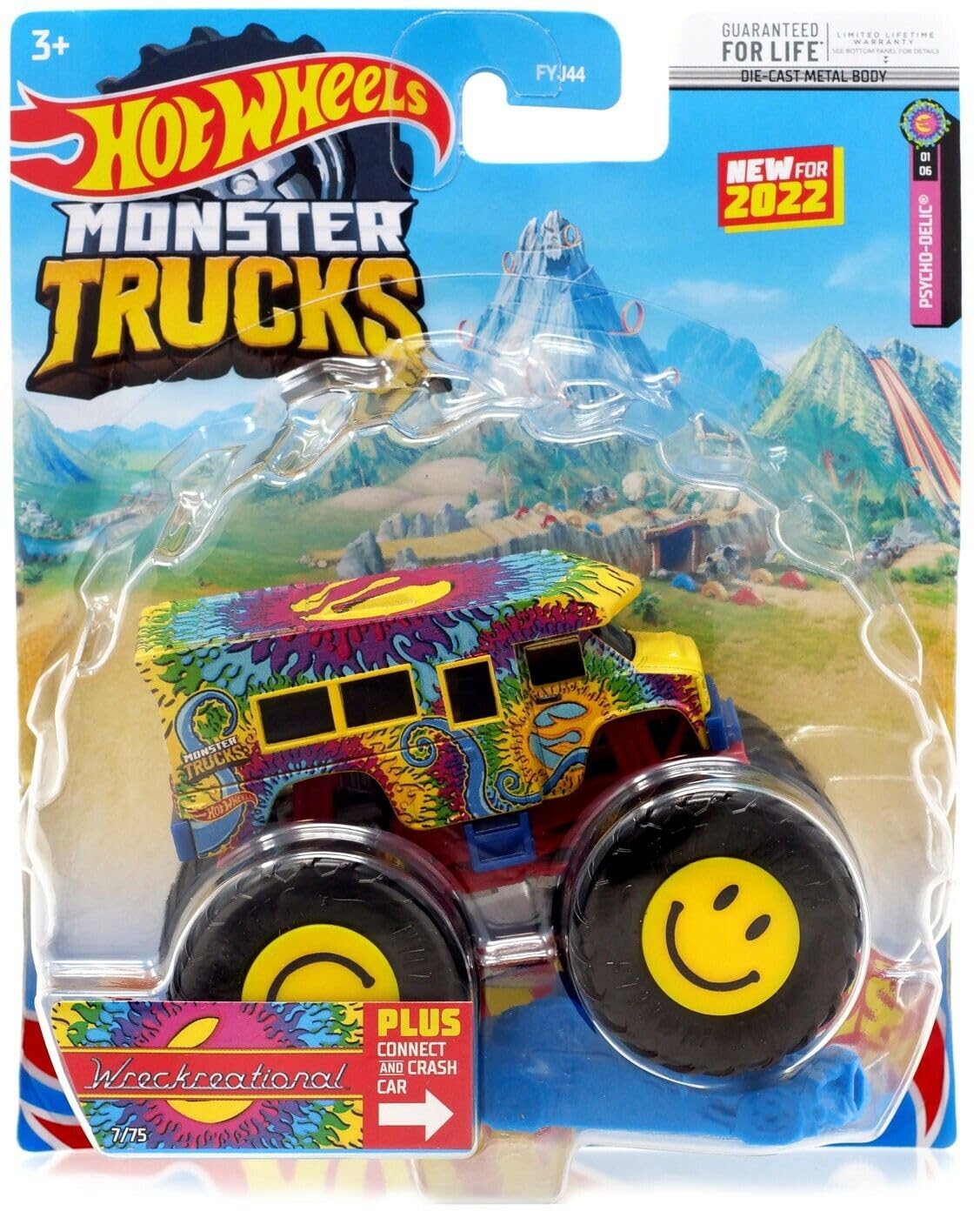 Hot Wheels Monster Trucks Psycho-Delic Wreckreational