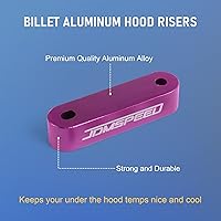 Vista 2 de JDMSPEED Anodizado Púrpura JDMSPEED Desplazador de Capot, Elevador de Capot, 3/4" Reemplazo Para Honda Civic CRX Del Sol Acura Integra