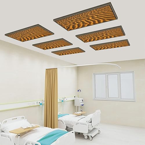 Miniatura 5 de Cubiertas decorativas de luz fluorescente para aula, oficina, escuela, arena Gran Canaria al amanecer, cubiertas de luz de techo, filtros de luz,