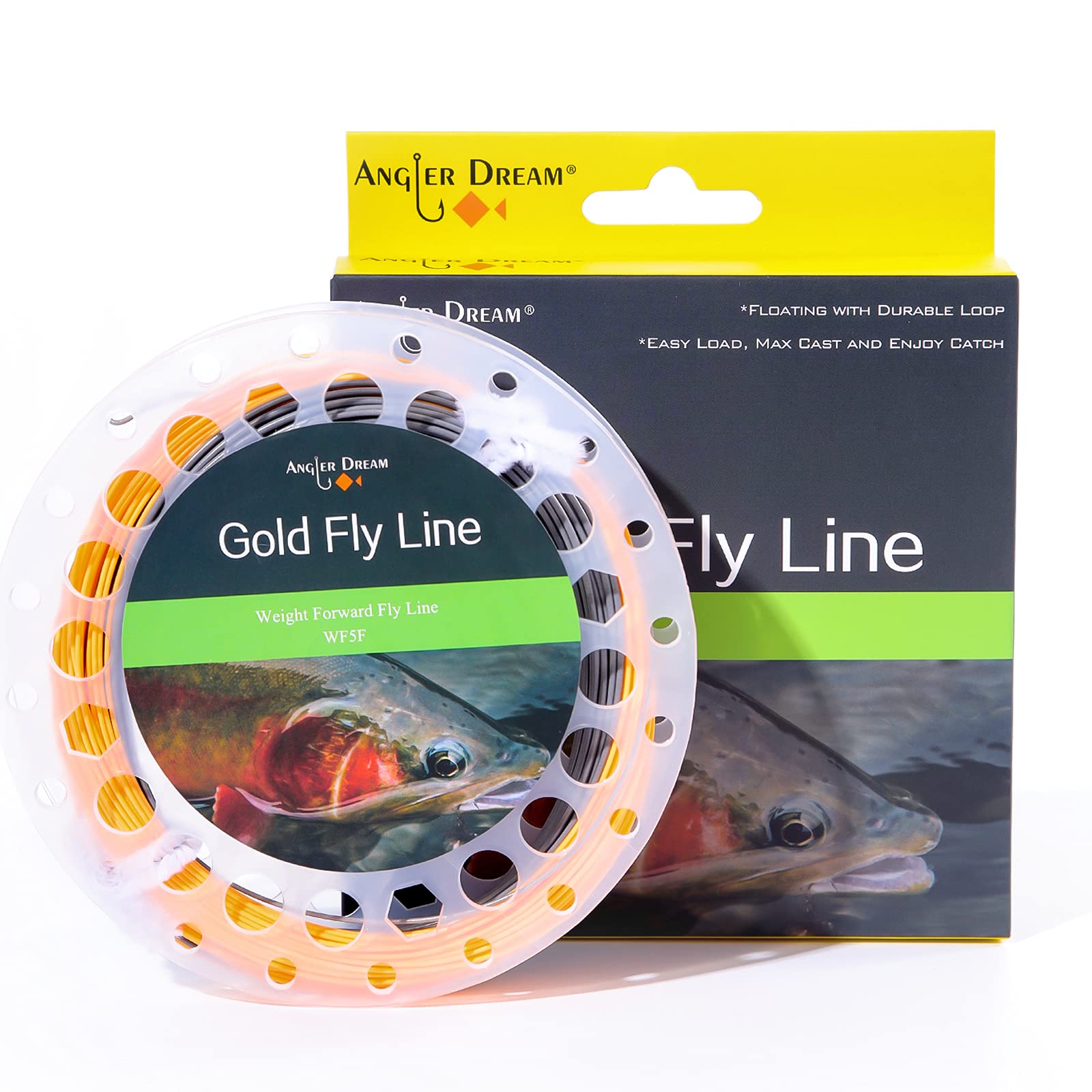 Gold Fly Line 90FT Weight Forward Floating 2 3 4 5 6 7 8 9WT Fly Fishing Line