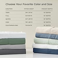 Vista 7 de GOKOTTA Sábana Ajustable Únicamente - Sábana Ajustable de Rayón de Bambú con Bolsillo de 16 Pulgadas, Sábana Inferior Súper Suave y Refrescante