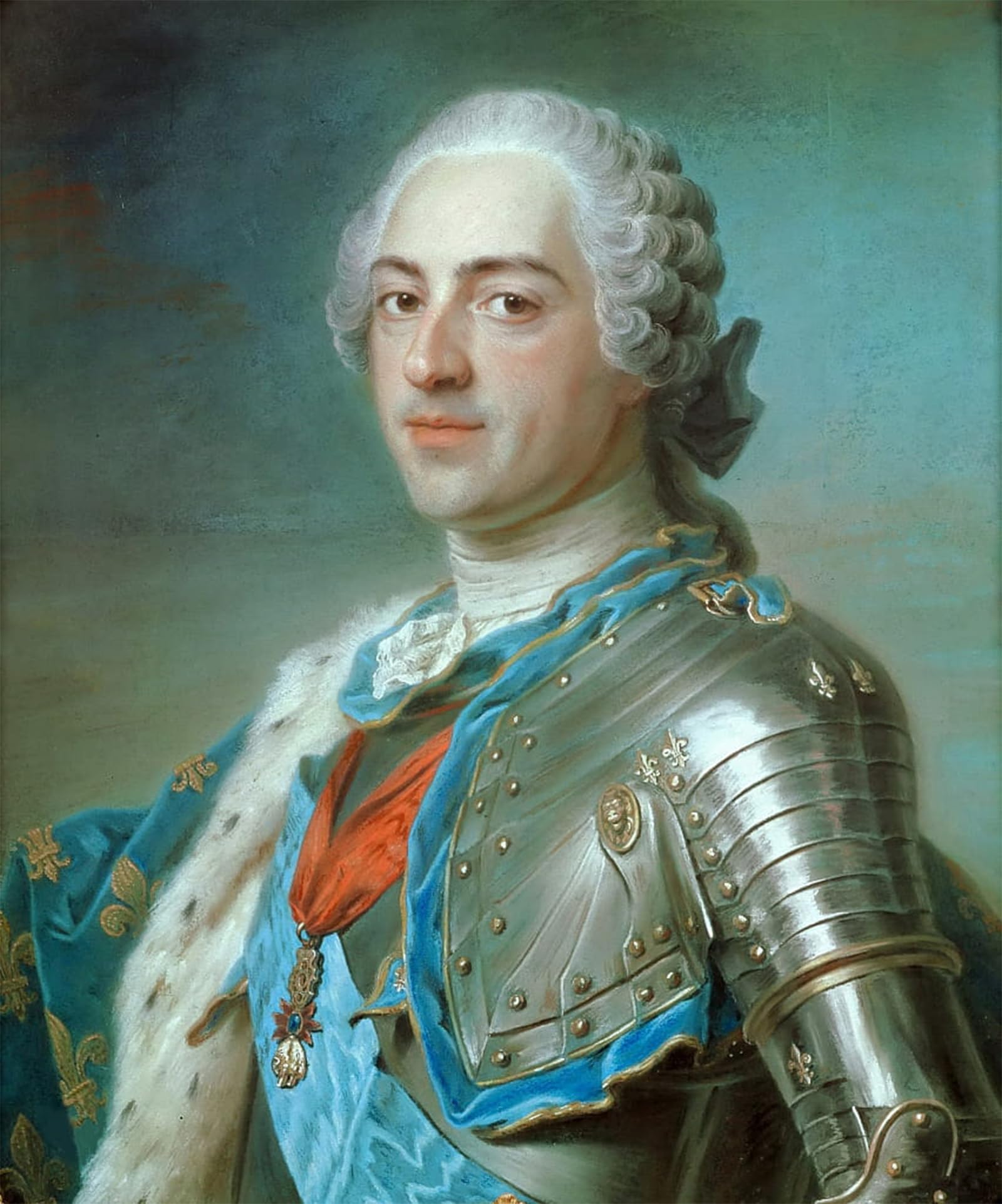 SERENDIPITP Retro Picture Poster Wall Art Pictures Painting Portrait of the King Louis Xv of France by Maurice Quentin De La Tour Wall Art Canvas Print for Wall Decor 60x90cm