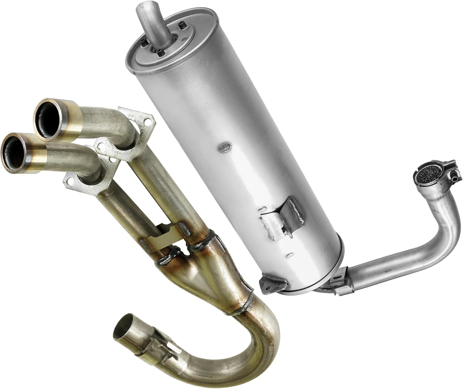 Caltric Exhaust Muffler And Exhaust Pipe with Gaskets Compatible with Yamaha Rhino 660 Yxr660 2004-2007