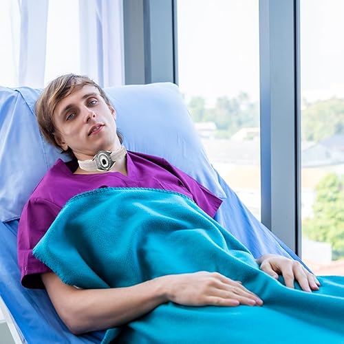 Miniatura 5 de Soporte ajustable para traqueotomía  Correa de apoyo de respiración reutilizable y cómoda para adultos y niños, material de algodón suave,