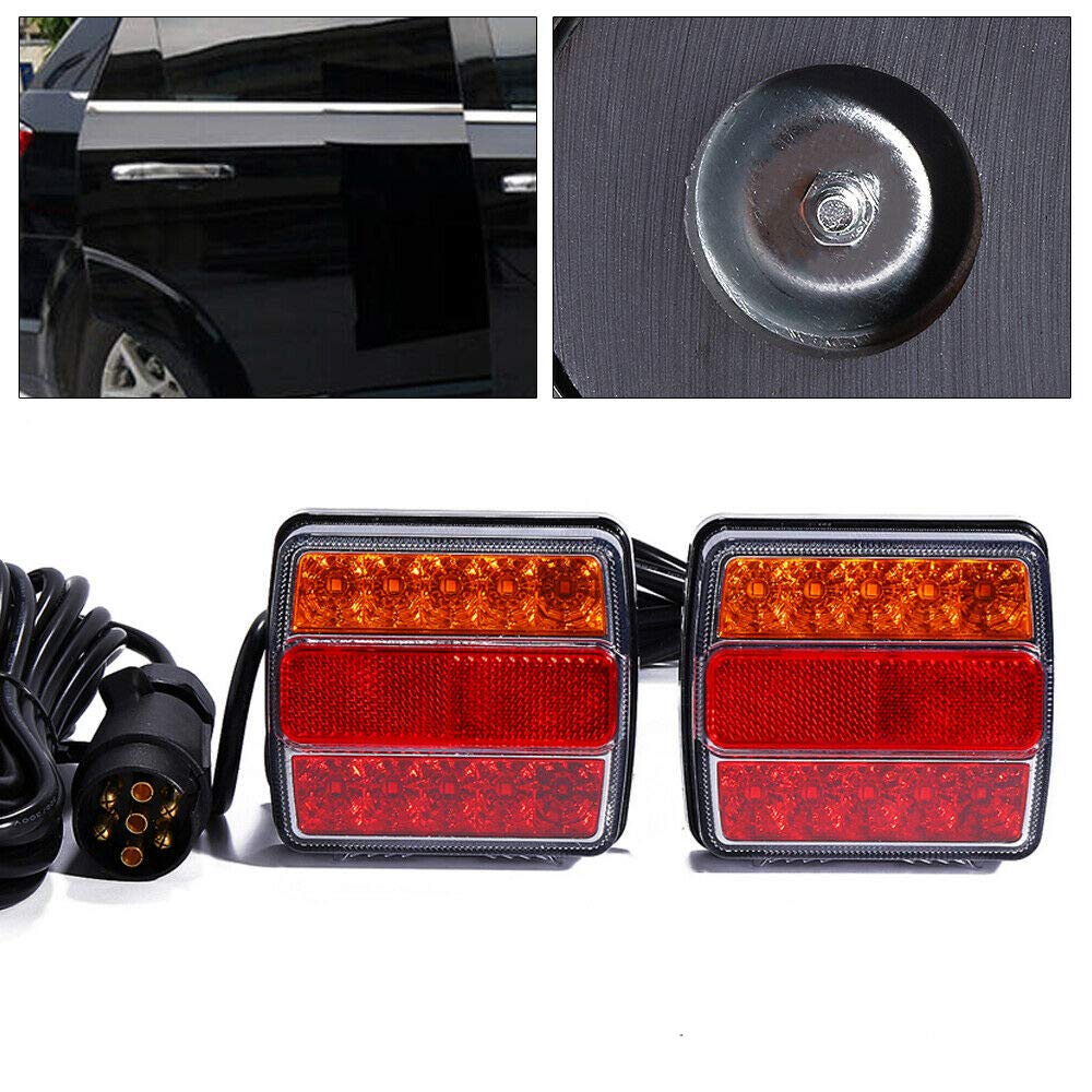 Zestaw świateł tylnych LED do przyczepy, 12 V, okablowane światło tylne, lampa do przyczepy, lewa i prawa