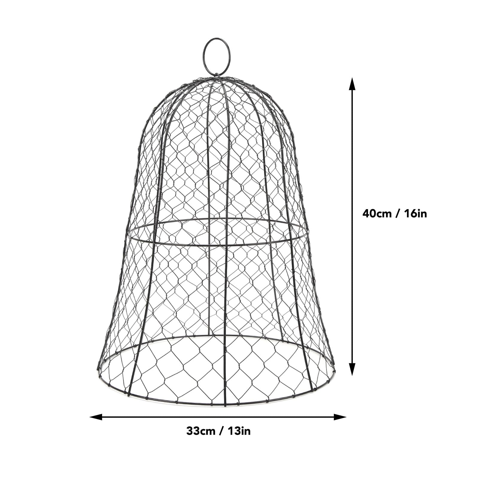 10 Stück Hühnerdraht Glocke Pflanzenschutz, Garten Pflanzenschutzkäfig, Bell Shaped Hühnerdraht Cloche mit Hakenring, Schutz für Ihre Pflanzen und Setzlinge