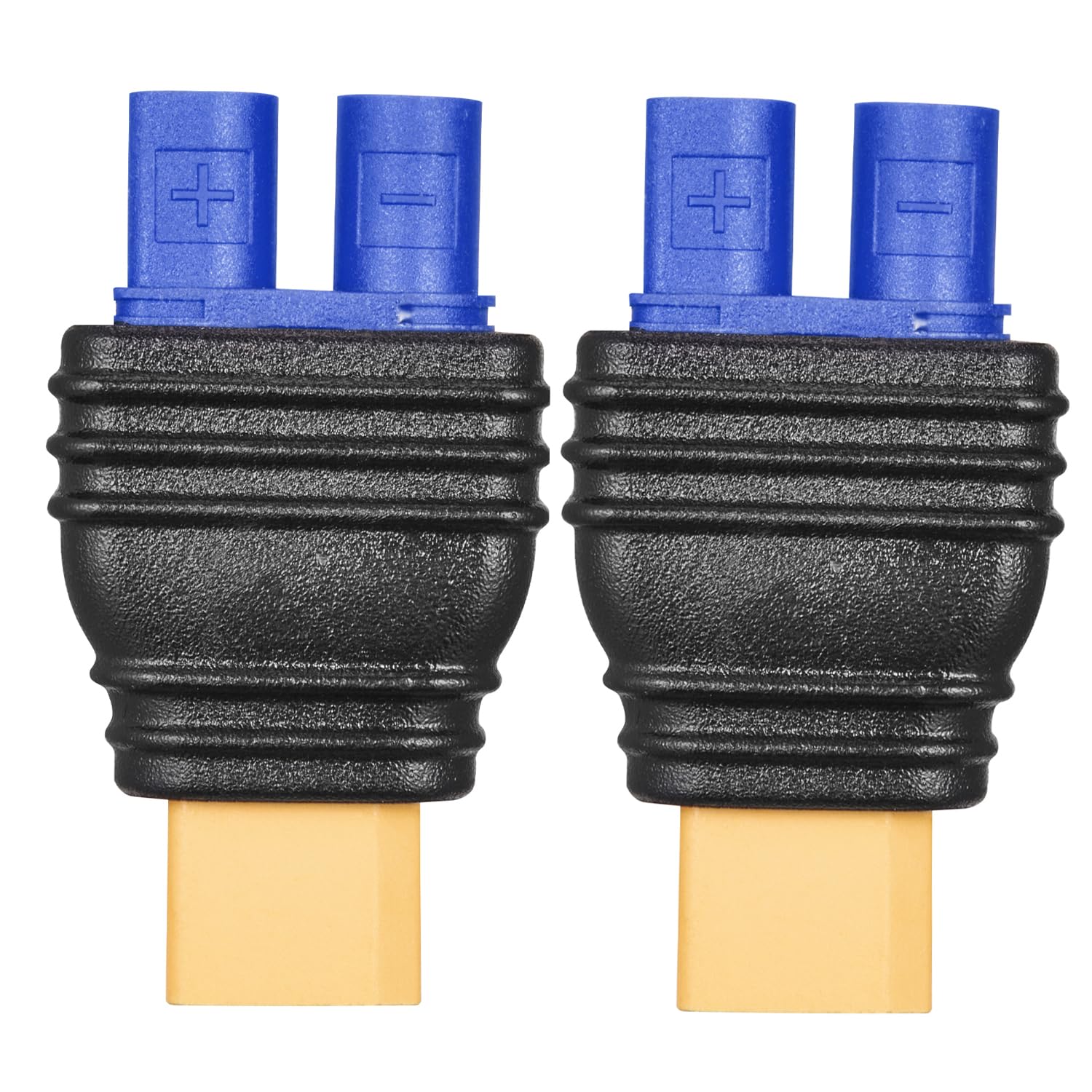 ZHOFONET Pack of 2 XT30 Male Plug to EC3 Female, XT30-EC3 Injection Moulded Plug Adapter for LiPo Battery Micro FPV Drone