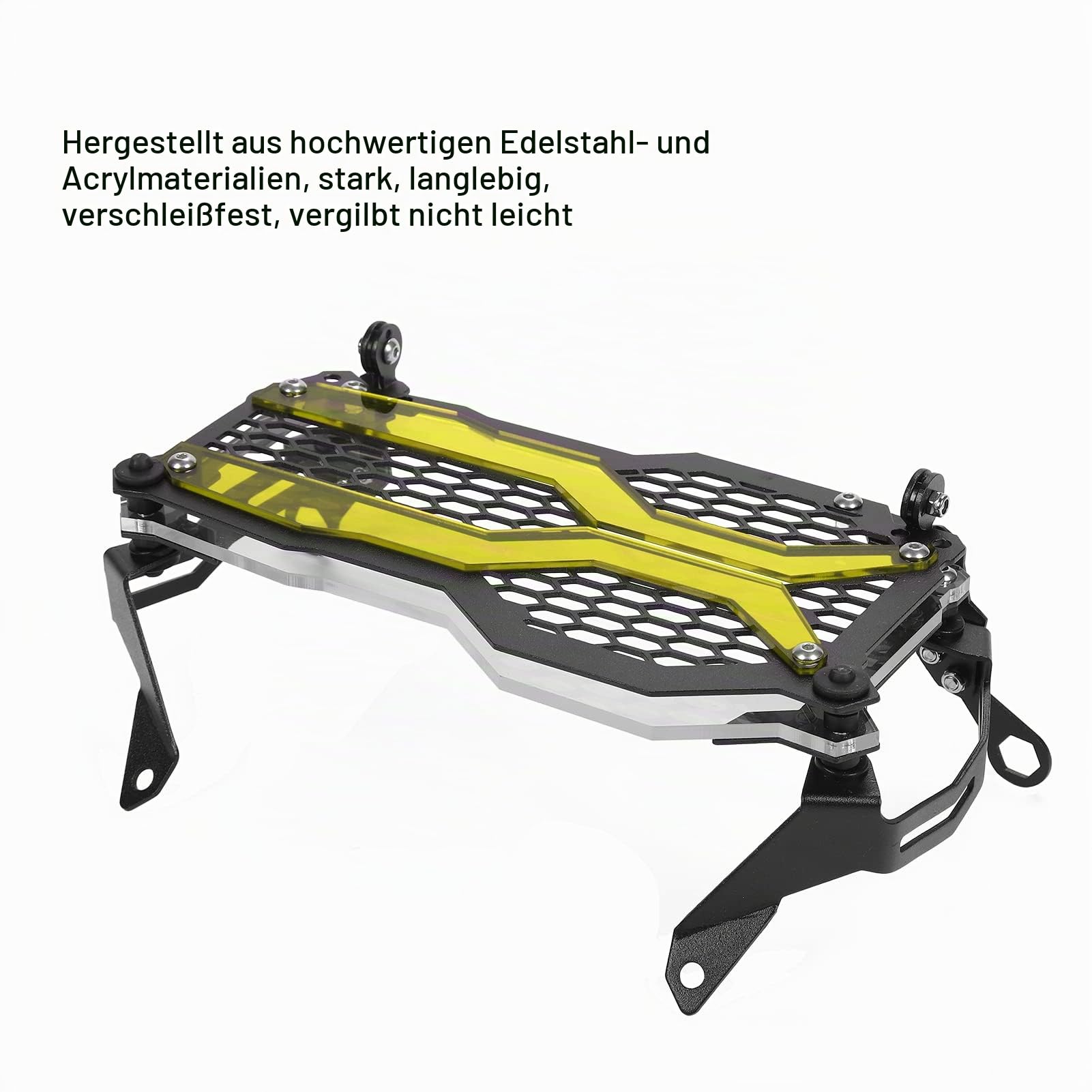 cersalt Frontlichtschutz, einfaches Design Scheinwerfergitterschutz Ersatz für R1250GS ADV 2021 für Motorrad(Gelb)