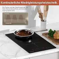 Plită cu inducție Gudsunal, încorporabilă, 2 zone de gătit, 3600W, cu temporizator 3