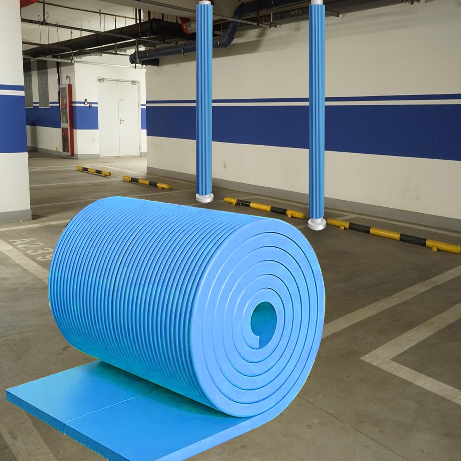 Rutschfeste Stangenpolsterung, selbstklebende Wandschutzstreifen, Eckenschutz für Sport- und Tanzanwendungen