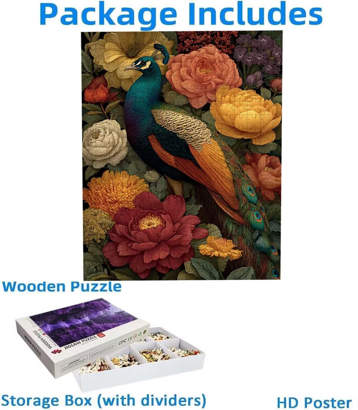 1500 Pezzi di Puzzle, Fiore Donna 1500 Pezzi di Puzzle per Adulti, Regalo Anniversario, Regalo Natale, Decorazione Casa, Prevenzione Degenerazione Cerebrale Negli Anziani 87x57cm PjY7564 4-P