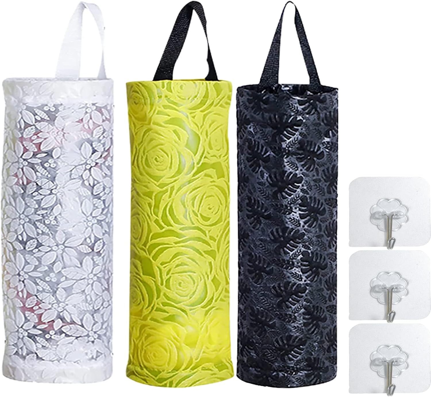 3pcs Rubbish Bag Round Storage,Plastic Bag Holders for