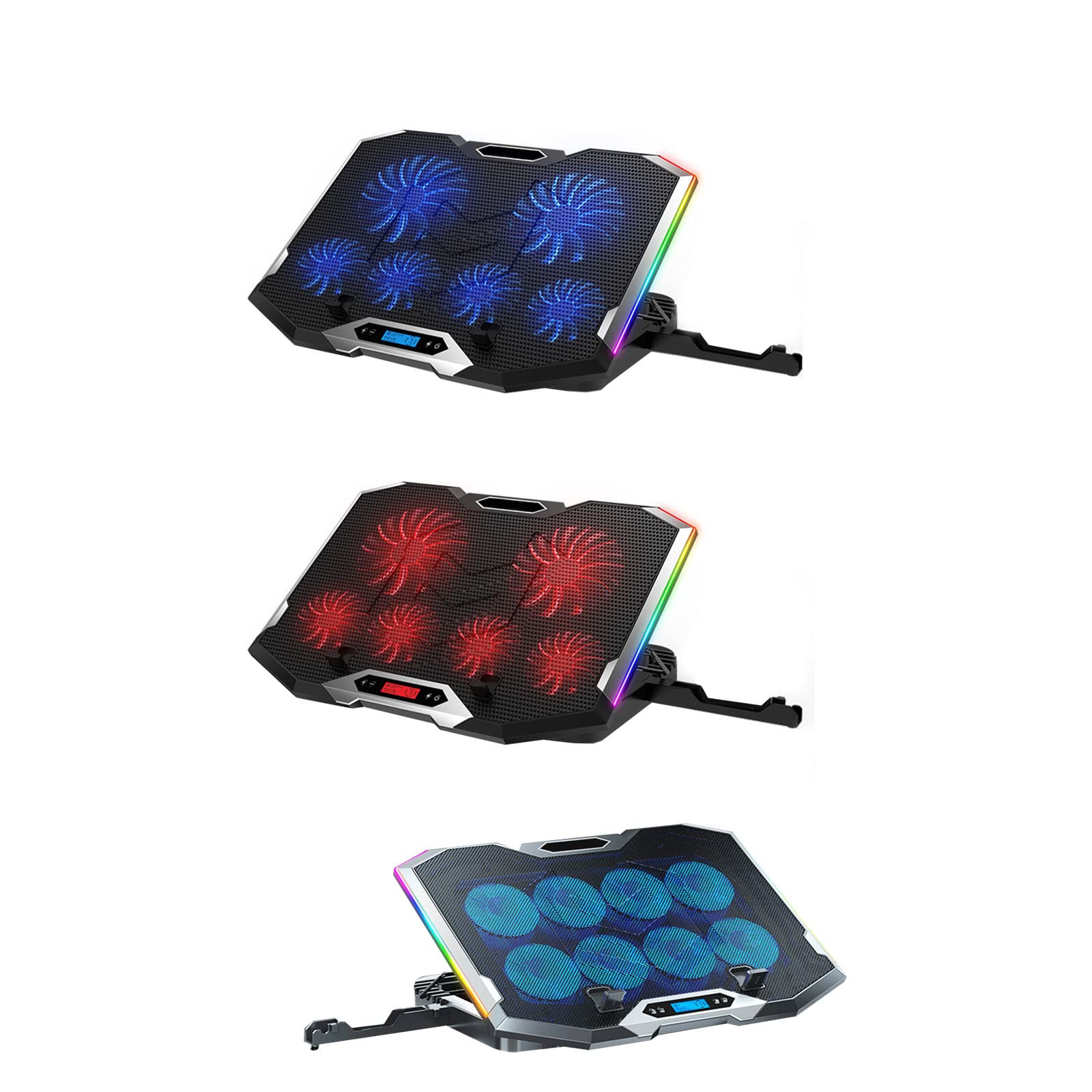 Soporte silencioso para portátil de 12 a 18 pulgadas, soporte silencioso para ventilador de refrigeración silencioso para laptop, base de refrigeración para portátiles