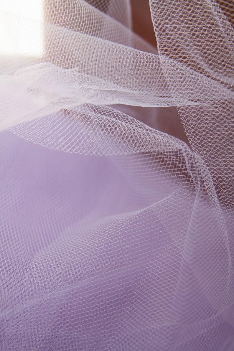 BK Mart Women's Net Fabric Cloth Net for Decoration and Craft (33-Lavendar_10 MTR)-image-30