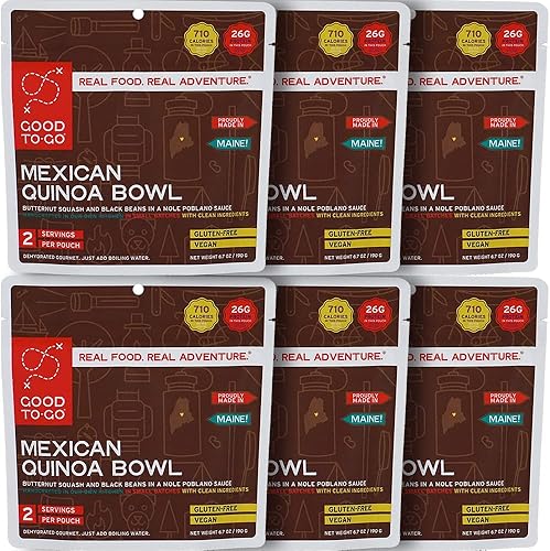 Miniatura 1 de GOOD TO-GO Cuenco de quinua mexicana  Comida para acampar, comida para mochileros  Solo agrega comidas de agua, comidas para mochileros  Las comidas