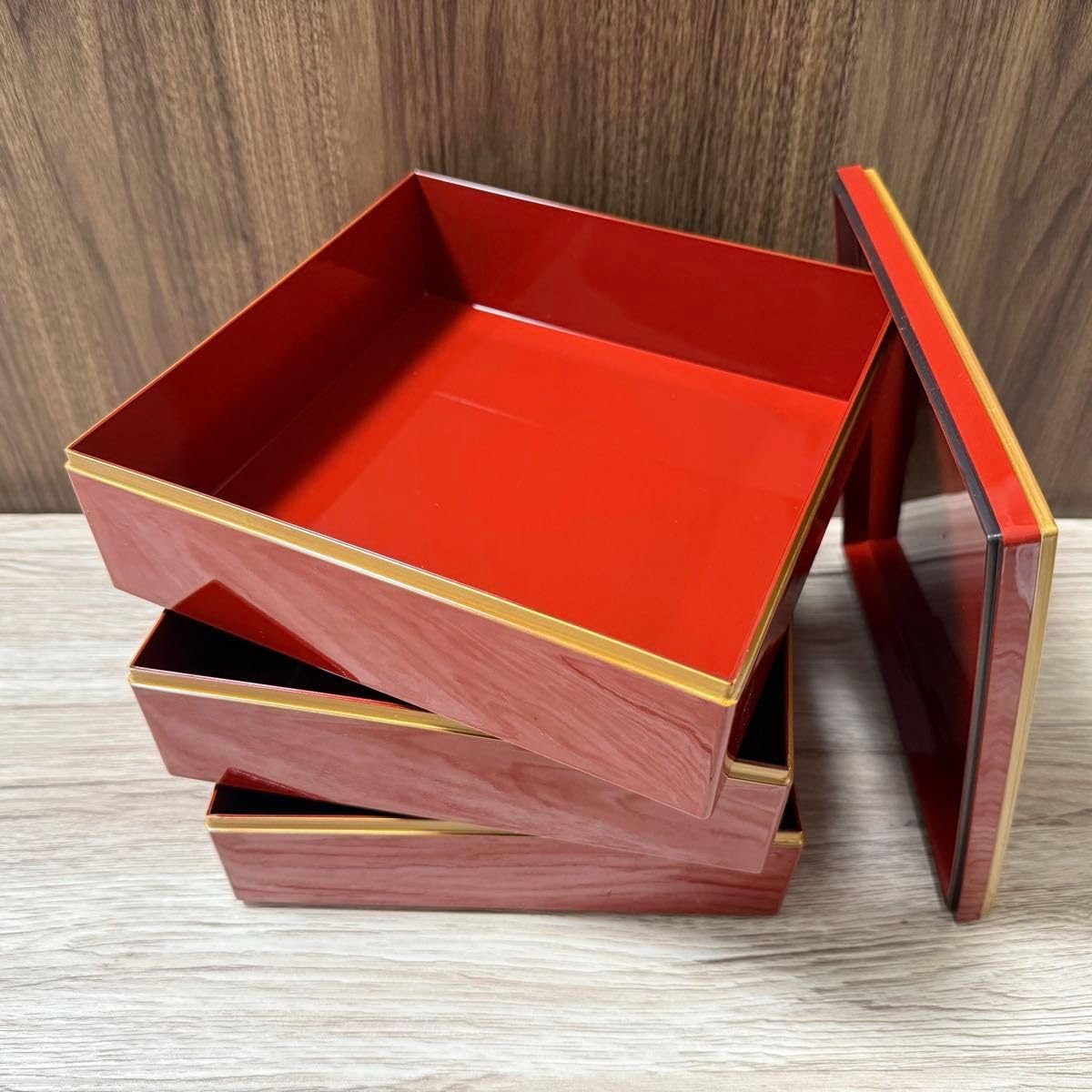 輪島塗り 3段重 おせち料理 重箱 三段 本漆塗り(輪島塗)おせち料理