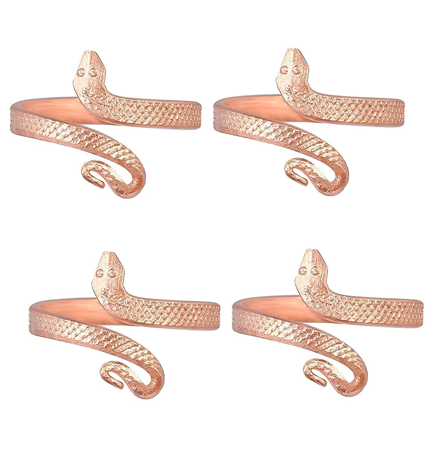 BigMart Bhagya Ratan Snake Copper Adjustable Tamba Ring Nag Snake Challa for Men and Women (PLAIN Snake Copper RING PK4) (B09M3ZF5MN) Amazon Price History, Amazon Price Tracker