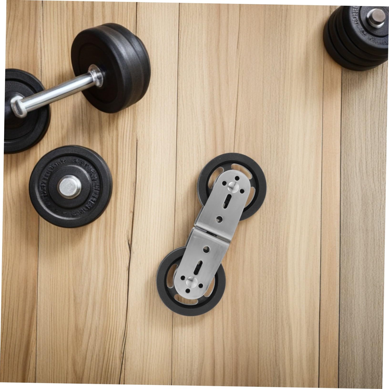 Mikinona 2 Stück Doppelrollen Fitnessgerät aus Edelstahl und Kunststoff mit 8-förmigem Doppelrollensystem Geräuscharme Umlenkrolle für Heimfitness Seilzugsystem und Krafttraining