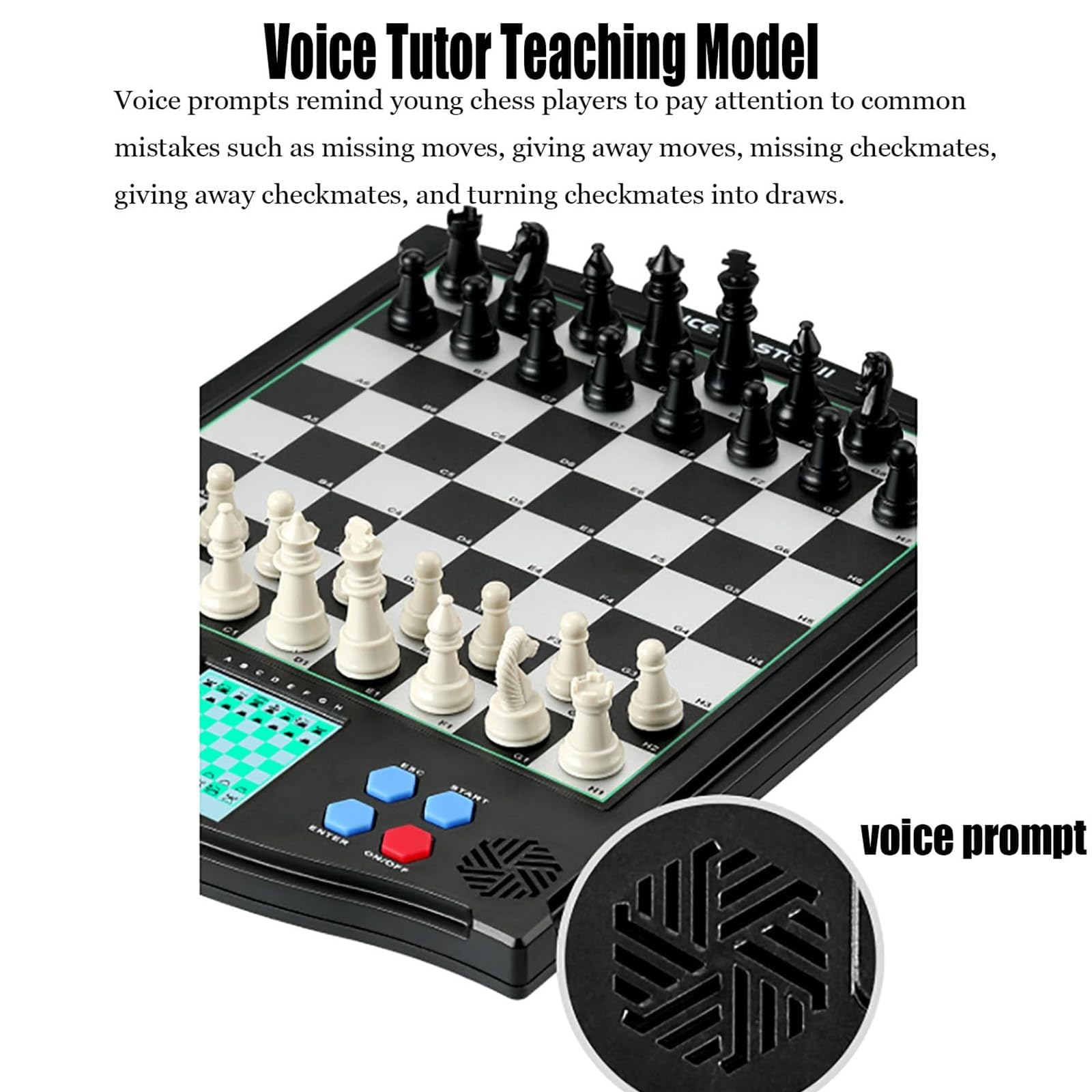 Tablero de ajedrez electrónico con pantalla inteligente, más de 30 niveles de dificultad, no requiere red para juegos familiares y de dos jugadores