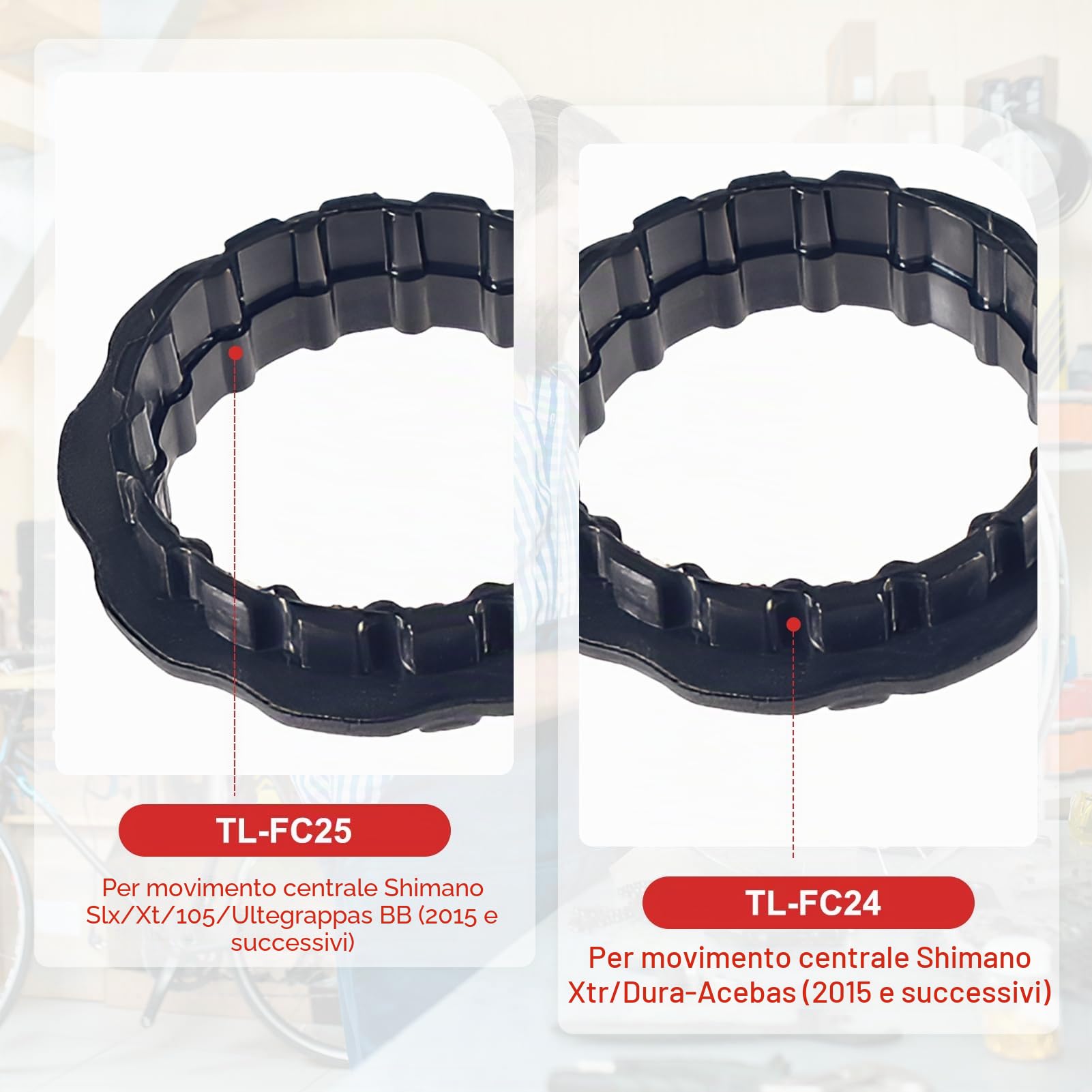 Chiave Movimento Centrale - Attrezzo per Freni a Disco per Bicicletta, Compatibile con Dischi Freno Shimano Centerlock e Attrezzi per Un Facile Montaggio e smontaggio