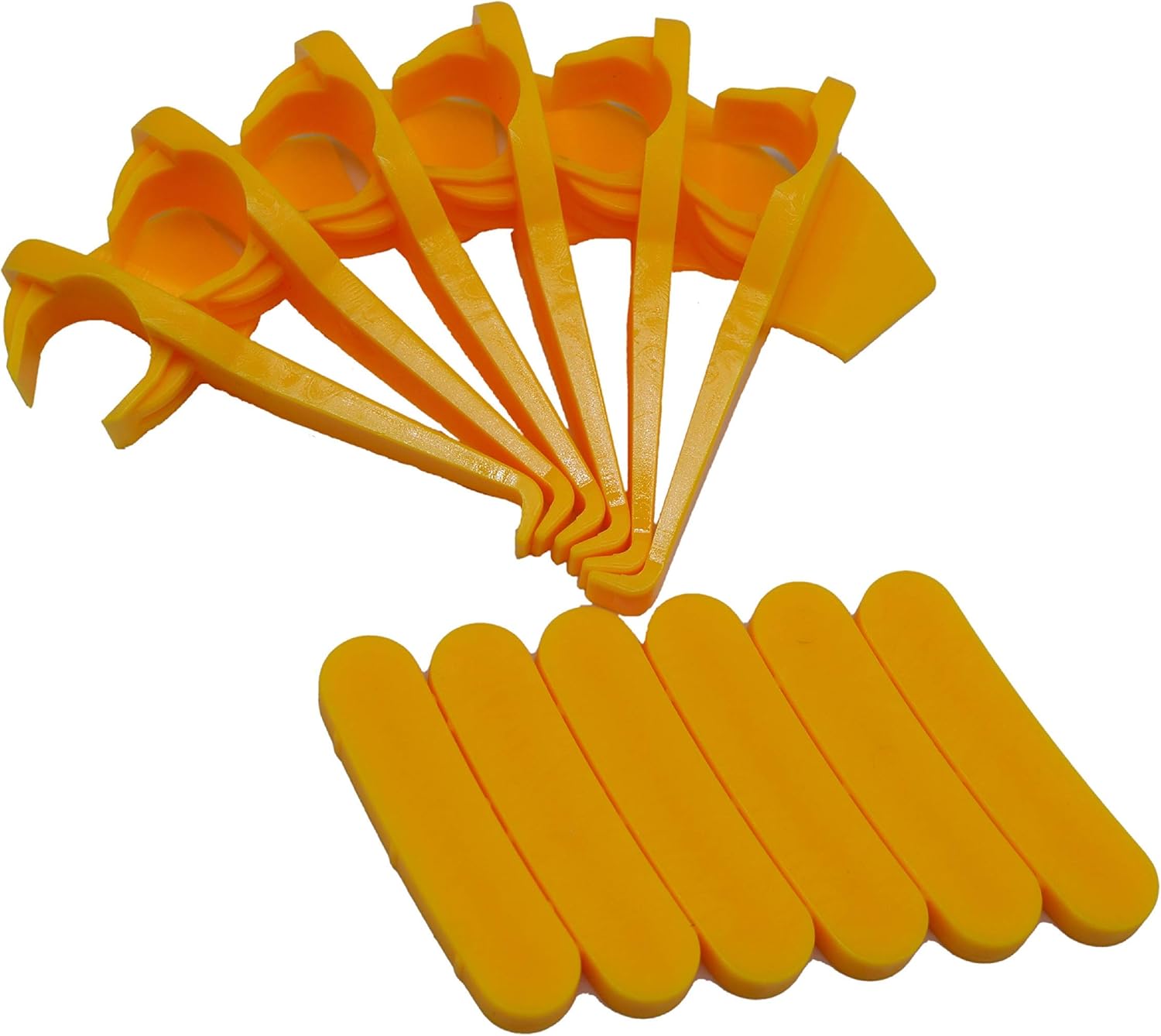 Tire Changer Plastic Insert, Tire Machine Guard, Wheel Rim Edge Protector for Mount Duck Head, Nylon Tyre Demount Fitting Head Part, 6 Front (Upper) + 6 Rear (Lower) Insert Kit/Pack, 2 Packs, 01YKL