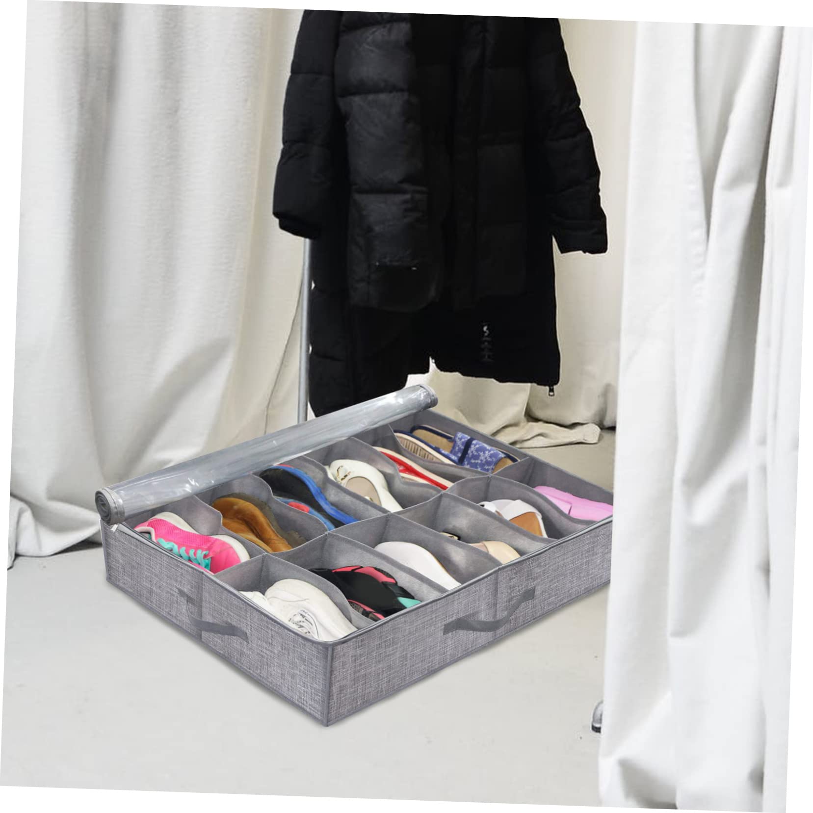 Scatola Porta Scarpe Pieghevole Non Tessuto per 1 Pz