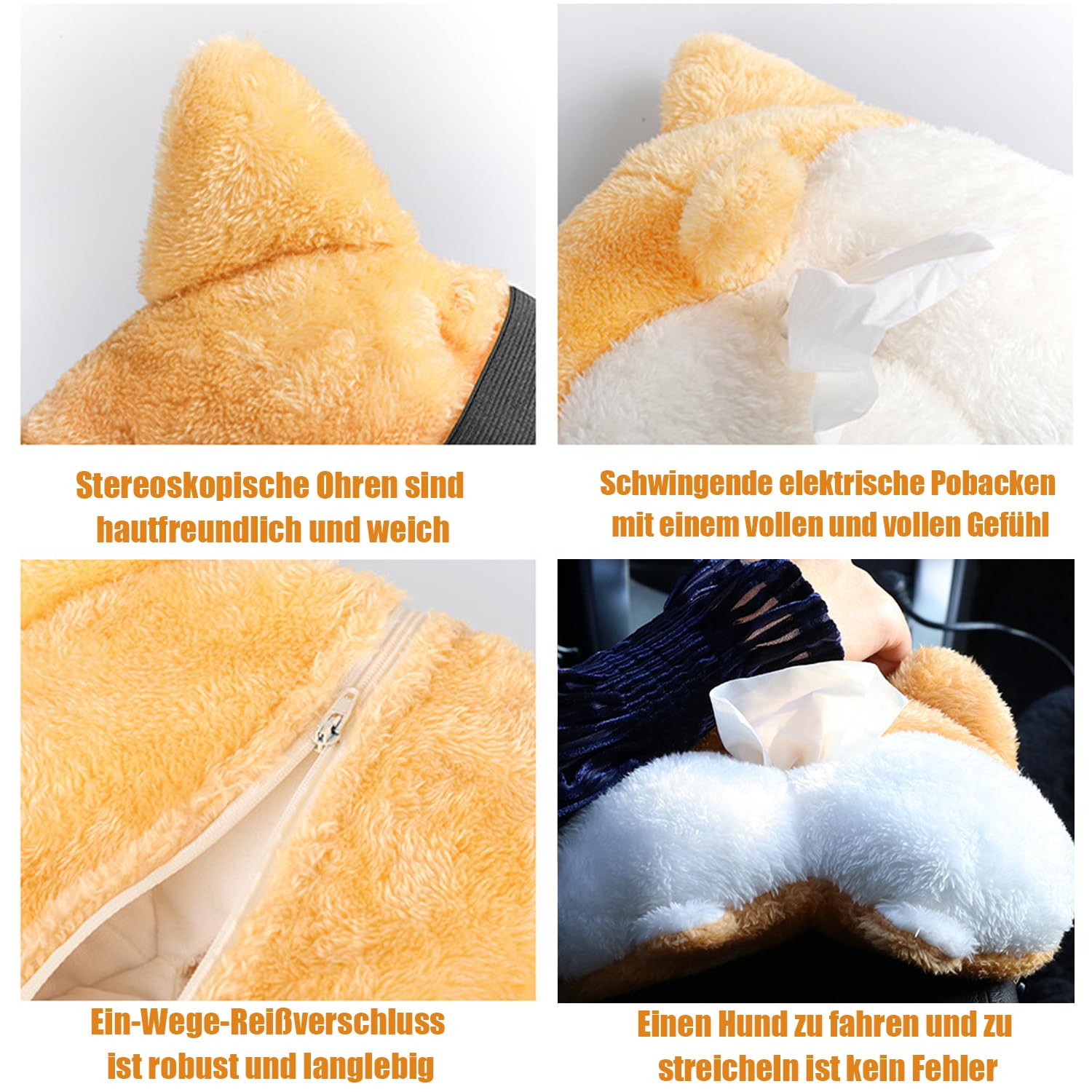 Pluszowy Dozownik Chusteczek Corgi Do Samochodu, Domu, Sypialni - Słodki, Zabawny Pojemnik Na Chusteczki Higieniczne