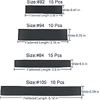 Vista 2 de HAIDIBAO-Rubber Bands Assorted Sizes Black Mixed wide Elastic Bands for for Survival Office Supply size82,size#94,size#84,size#105 Tactical Rubber