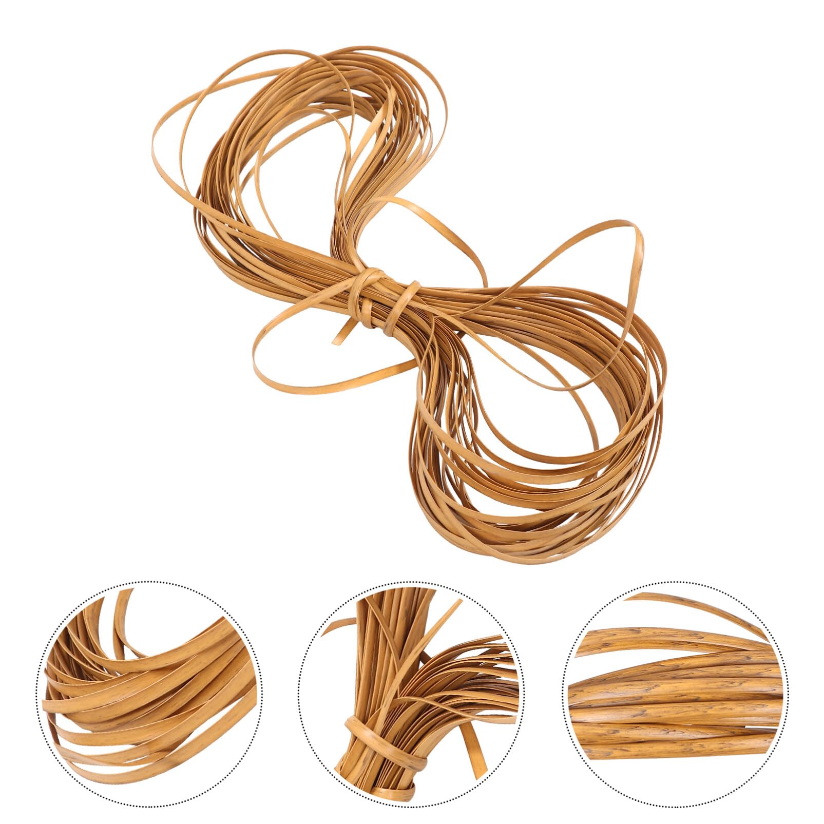 HOLIDYOYO Kit Riparazione Vimini in Rattan Plastico Per Sedie E Tavoli Rotolo Per Intreccio Fai Da Te Materiale Per Mobili Schermi E Cestini Naturale Tagliabile