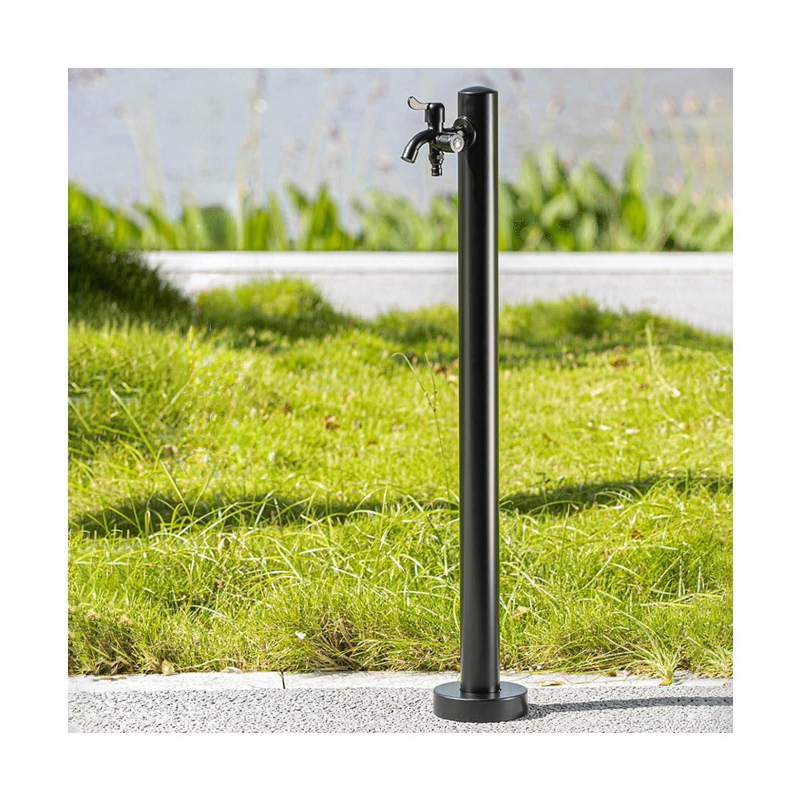 XDLEDMKIZ Vertical Cylindrical Garden Water Column Stainless Steel Water Tap Antifreeze Faucet Water Dispenser Hydrant with Double Outlet Fa