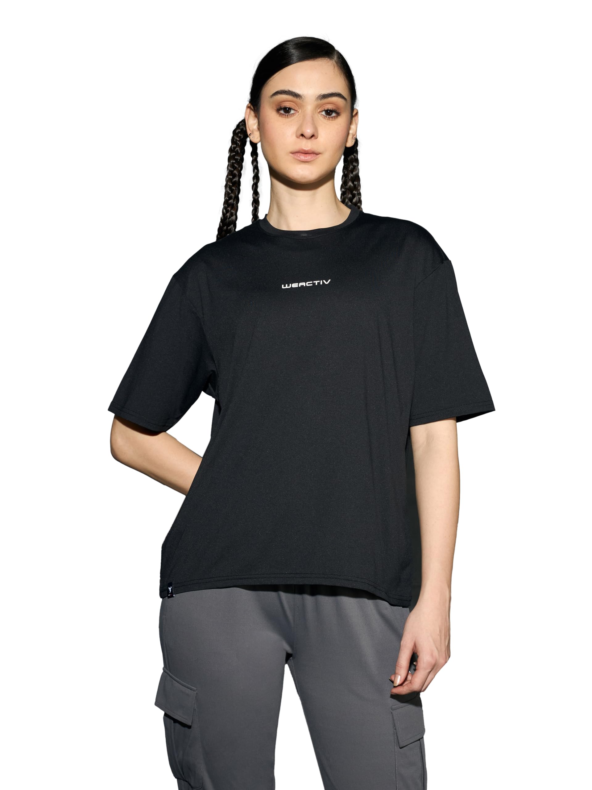 technosport Women's Relaxed Fit Solid T-Shirt for Sports, Gym and Running-picture-12