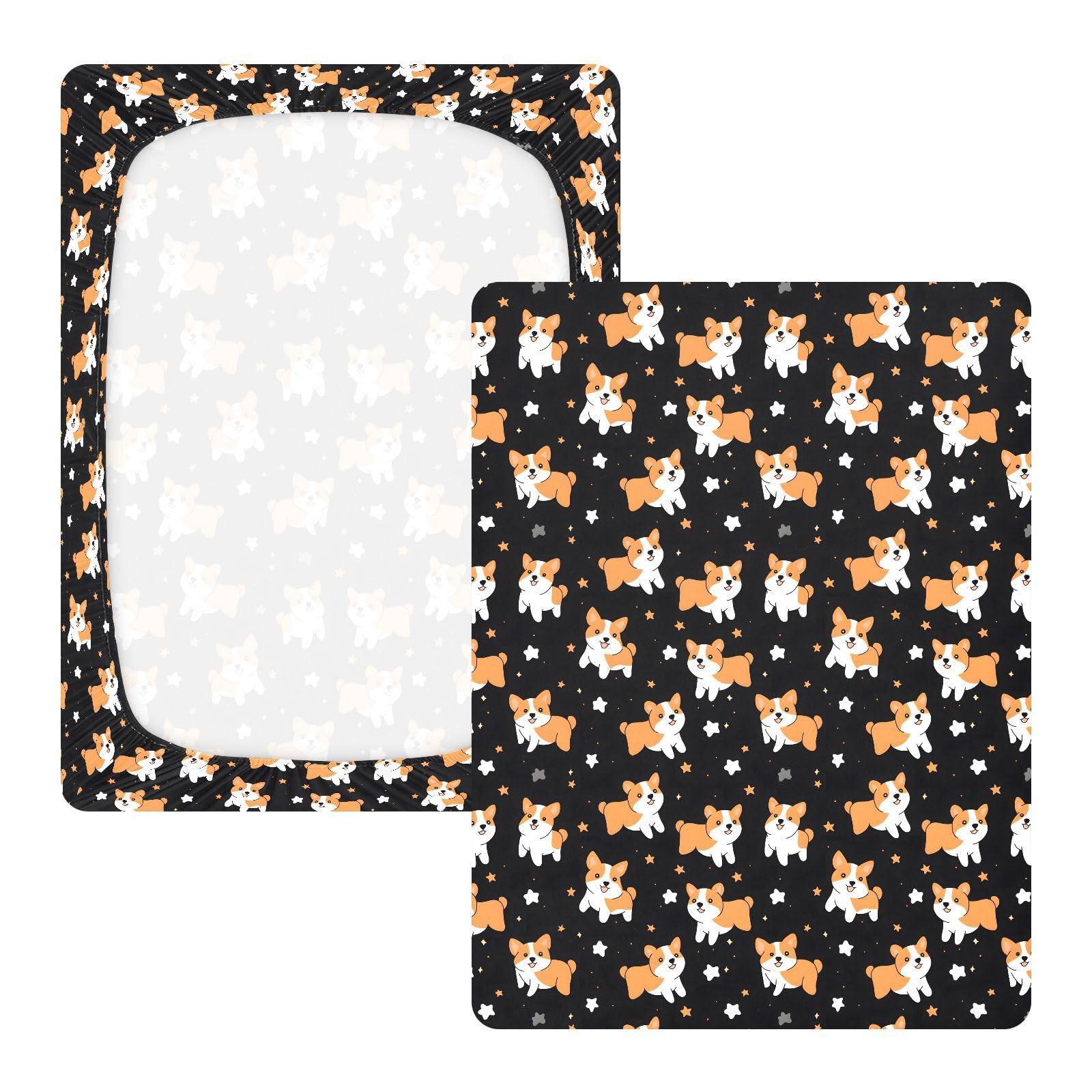 Drap-housse pour berceau de bébé amusant avec étoile pour garçons et filles - 71,1 x 132,1 cm