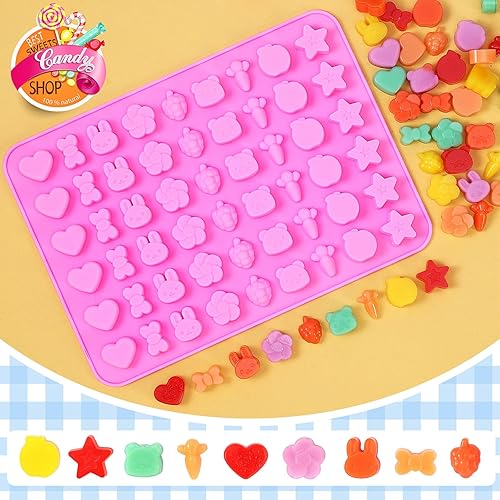 Miniatura 5 de Moldes de silicona antiadherentes para caramelos, gomitas, chocolate, cera derretida, moldes de chocolate de grado alimenticio incluyendo osos,