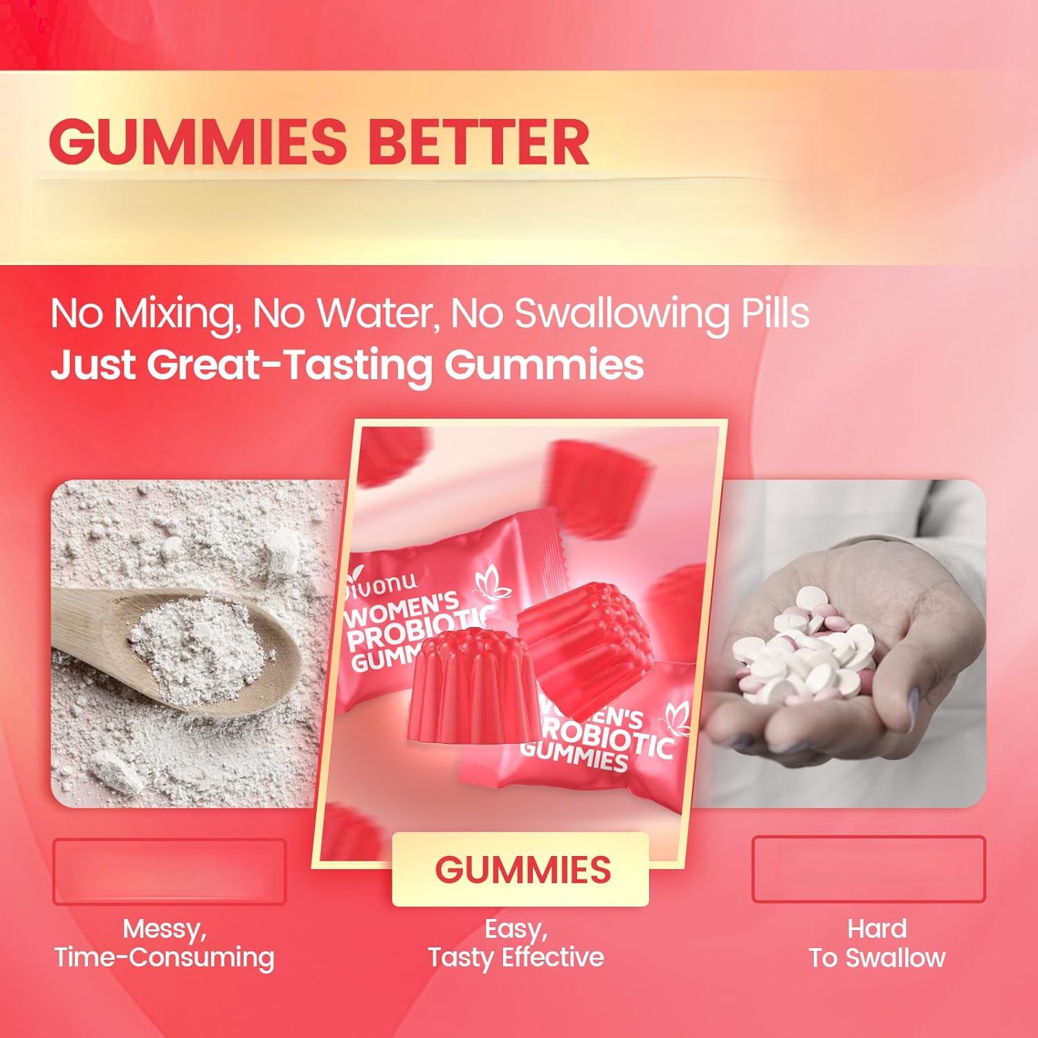 Gomme probiotiche da donna