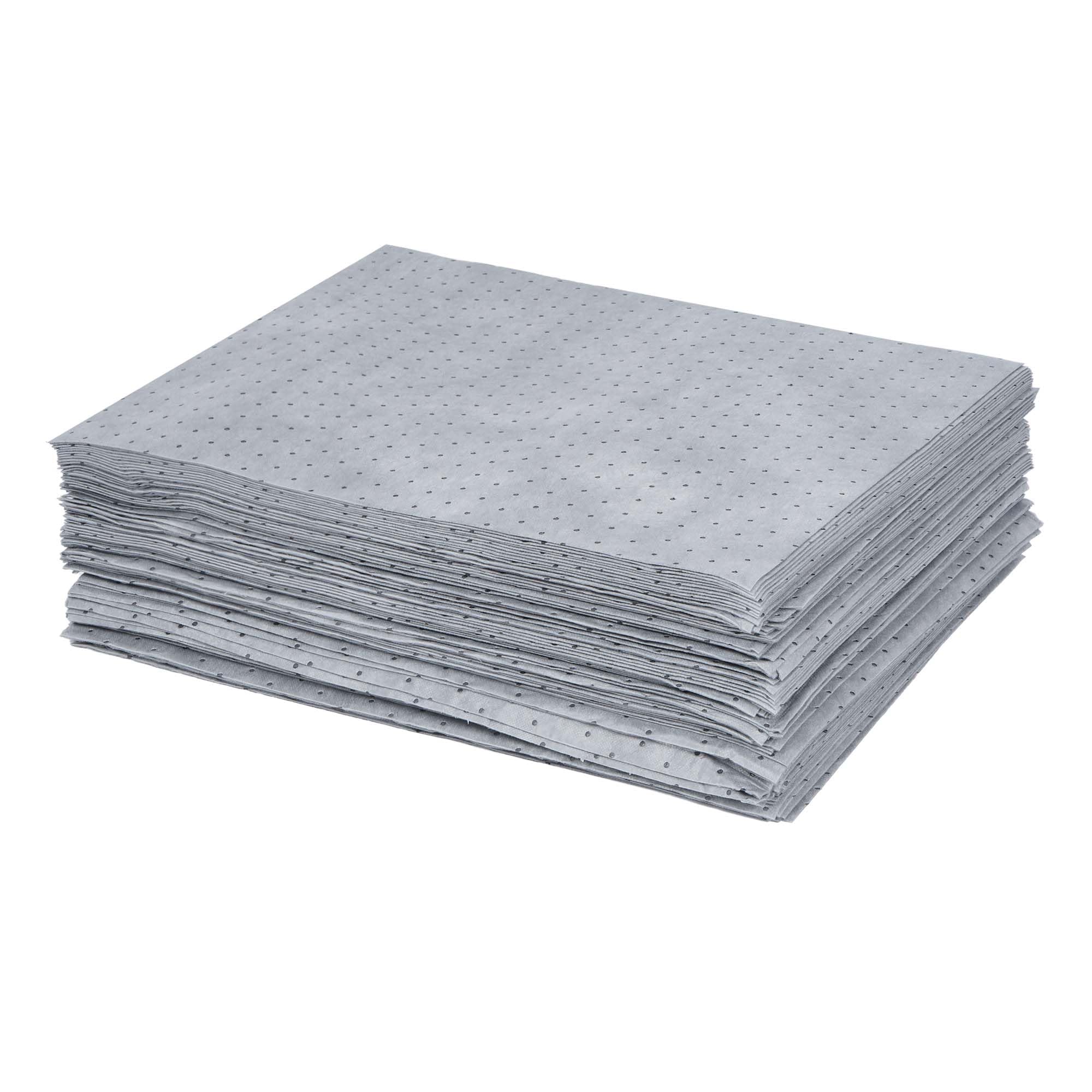 Ölabsorbierende Pads schwere ölabsorbierende Blätter Ölverschmutzungsmatte Grau Ölabsorptionsblätter Öl-Pads für Zuhause, Garage, Keller, Restaurant, Küche, 50 x 40 cm, 100 Stück, S05Y2KM0001
