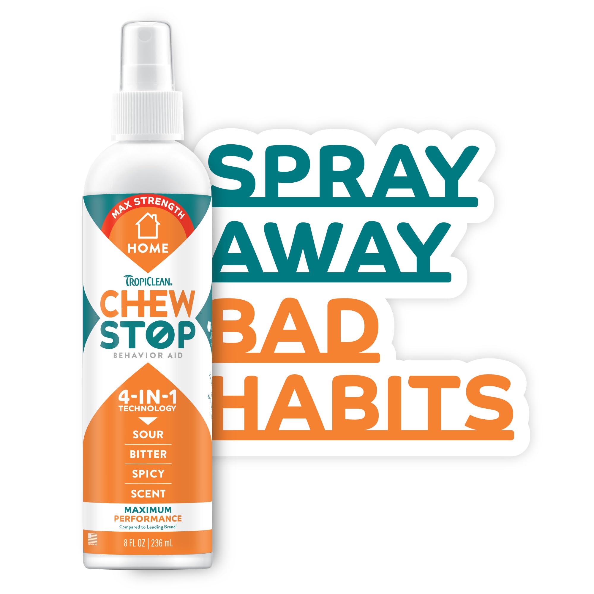 TropiClean Chew Stop Behavior Aid Home Spray, 236ml