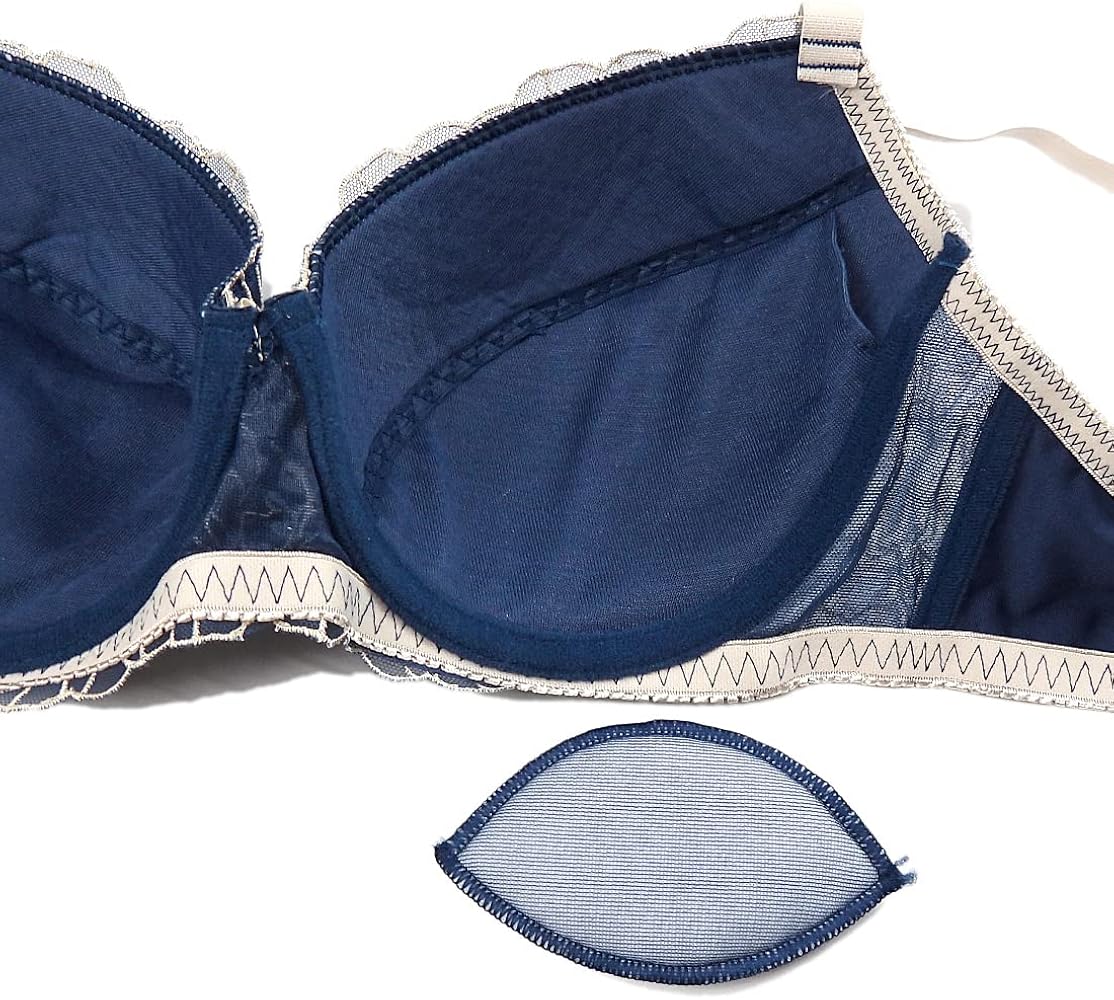 花柄刺繍 ブラジャーショーツセット ガーターベルト付き　D70 ネイビー　M 花柄刺繍 ブラジャーショーツセット ガーターベルト付き D70