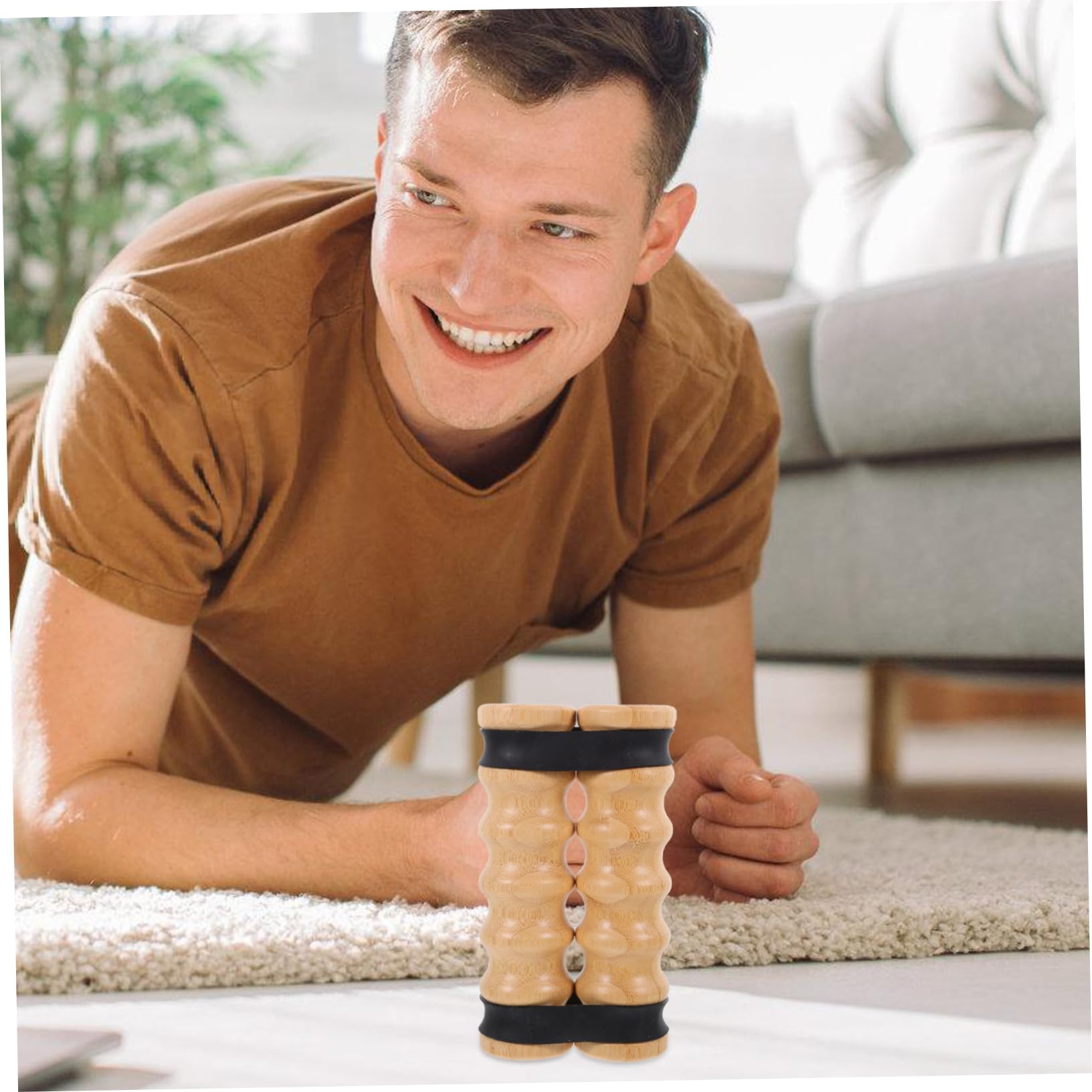 ibasenice 2pezzi Fasce Legno Per Esercizi Attrezzatura Fitness Portatile Con Resistenza Regolabile Per Stretching Allenamento Della e Riabilitazione Delle Articolazioni