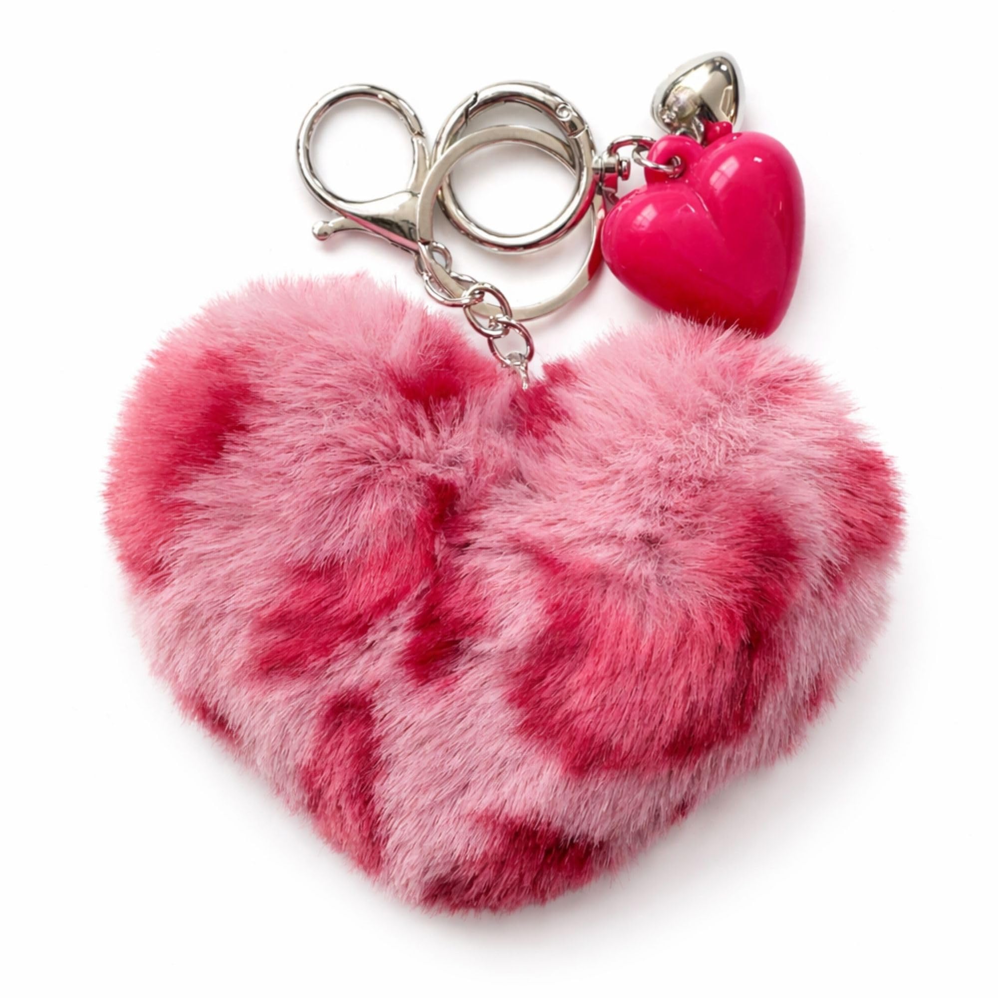 [Hamolu] スクバ キーホルダー ぬいぐるみ ファー バッグチャーム ヒョウ柄 コギャル ギャル グッズ 平成 レトロ