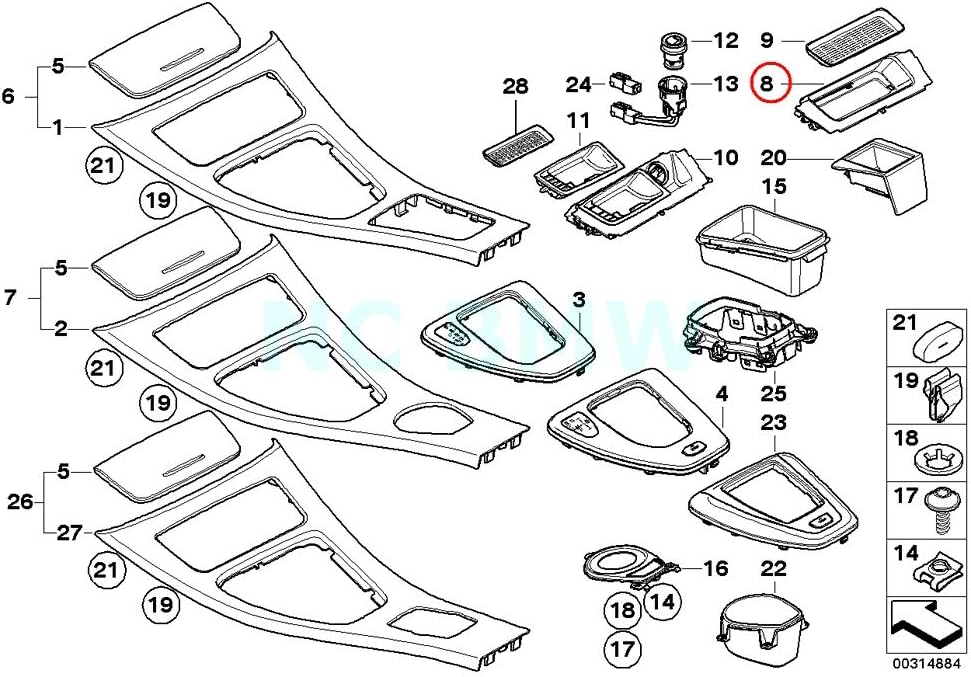 BMW Genuine Tray For Glasses