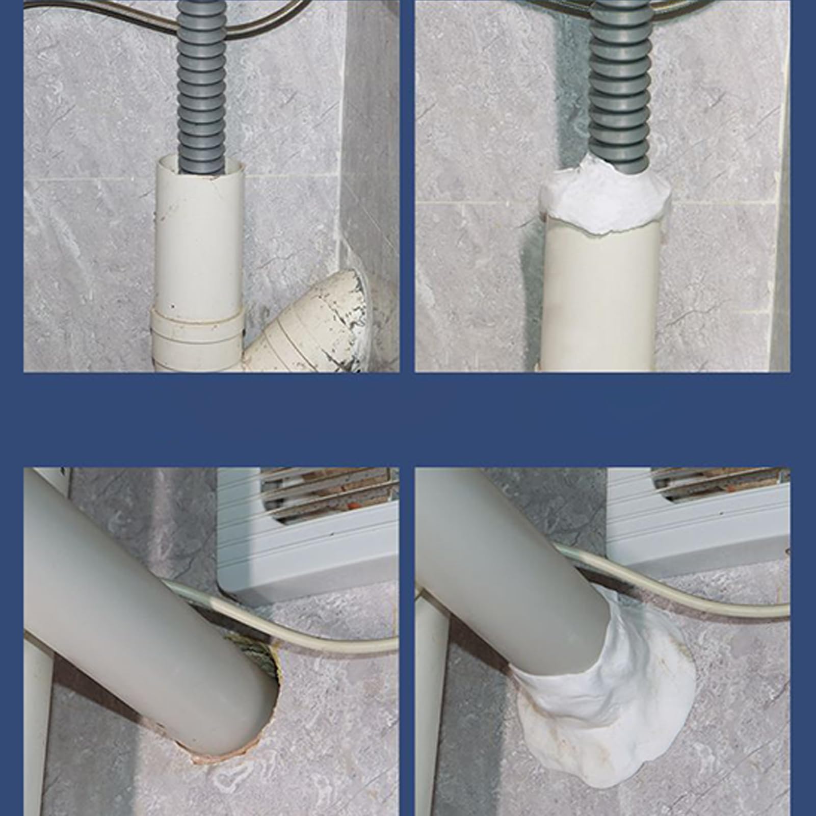 Sealant Clay - Waterproof Sealant | Repair Sealing Clay | Moldable Leak Stopper Putty | Crack Filler Adhesive | Multi-Purpose Waterproofing Repair Compound For Home Air Conditioning Vent Wall