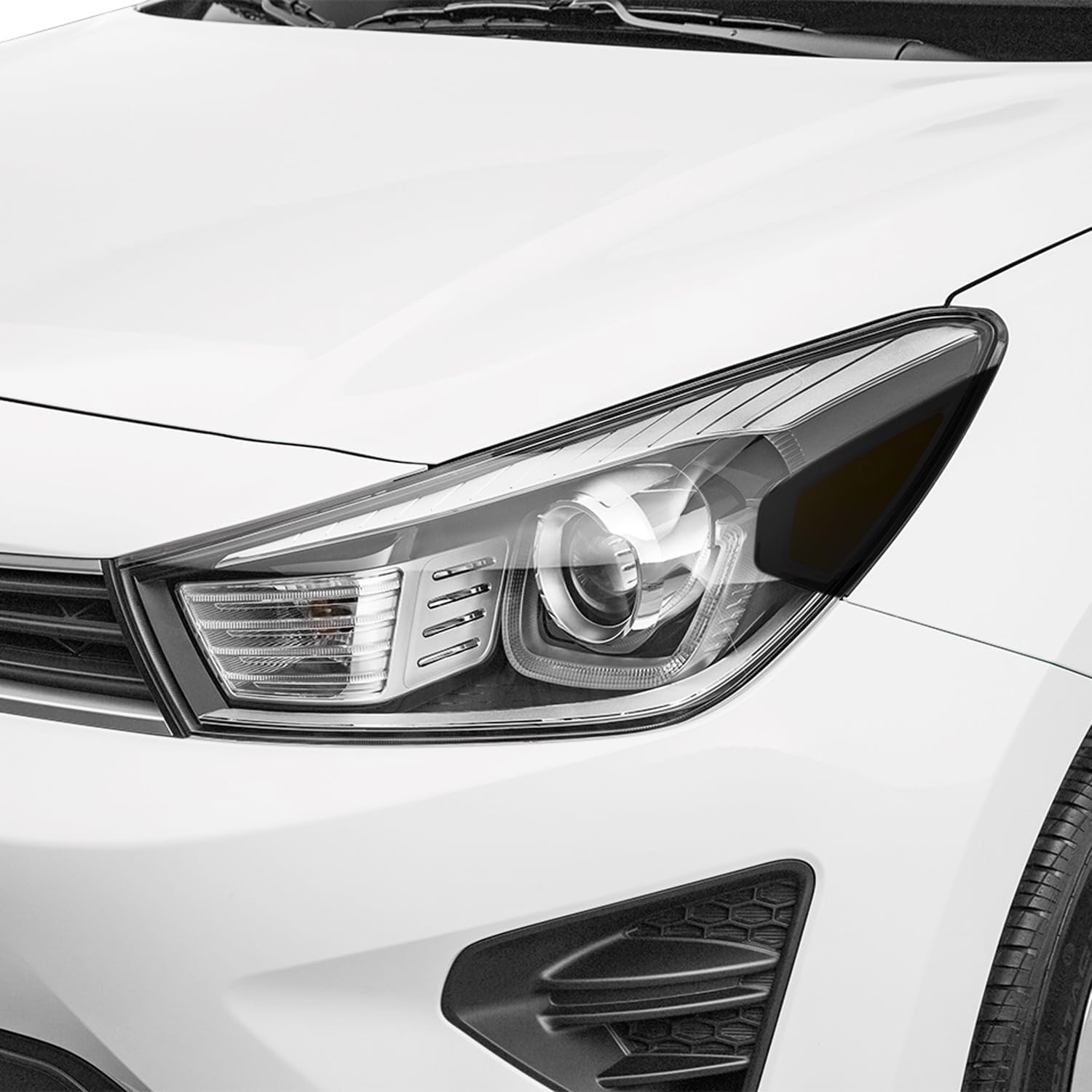 SlickMod PreCut Vinyl Smoke Tint for 2018-2023 Kia Rio Headlight (Light Smoke, 1. Headlight)